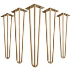 Sehpa Ayakları ve Mobilya Ayakları İçin Metal Gold Firkete Takımı 40 Cm