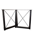 Masa Ayağı Siyah Metal Profil Masa Ayağı Çalışma Masası Ayağı