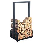 Büyük Odun Kovası Şömine Yanı Metal Odunluk