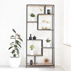 Raflı Kitaplık Büyük Kütüphane Modeli 7 Raflı Kitaplık