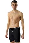 Anıt 1114 3 Adet Likralı Siyah Uzun Boxer Külot Abani Classic