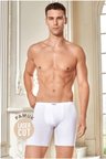 3 Adet 4435 Erkek Lazer Kesim Beyaz Kıyafet Altında Belli Olmaz Boxer Abani Classic