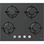 Esty ACO5357B01 Ankastre Asimetrik Siyah Cam Ocak