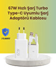67W Hızlı Şarj Adaptörü ve Veri Aktarım Özellikli Type-C Kablo Seti