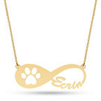 14 Ayar Altın Pati İsim Kolye - AD36