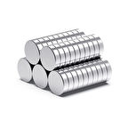10 Adet 10x1mm Yuvarlak Neodyum Mıknatıs Güçlü Dayanıklı Magnet Nikel Kaplama