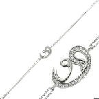 Gümüş İki Vav Kadın Bileklik