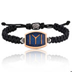 Gümüş Kayı Boyu Makrome Erkek Bileklik