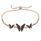 Gümüş Rose Kelebek Asansör Bileklik