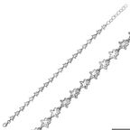 Gümüş Beyaz Yıldız Kadın Bileklik