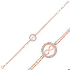 Gümüş Rose Sonsuzluk Kadın Bileklik