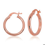 Gümüş Rose Halka Kadın Küpe