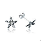 Gümüş Deniz Yıldızı Çivili Küpe