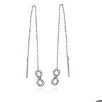 Gümüş Zincirli Sonsuzluk Küpe