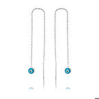 Gümüş Nazar Zincirli Küpe