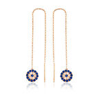 Gümüş Zincirli Nazar Küpe