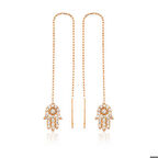 Gümüş Zincirli Fatma Ana Eli Küpe