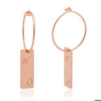 Gümüş Kişiye Özel Çubuk Küpe