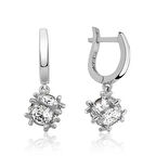 ​Gümüş Taşlı Küp Küpe