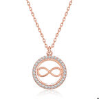 Gümüş Rose Minik Sonsuzluk Kadın Kolye