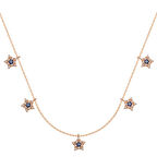 Gümüş Rose Yıldız Nazarlı Şans Kadın Kolye