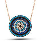 ​Gümüş Rose Nazar Kadın Kolye