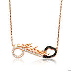 Gümüş Aşkım Yazılı Kadın Kalpli Kolye