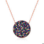 Gümüş Renkli Taşlı Kadın Kolye