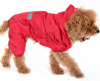 Küçük ve Orta Irk Köpek Paçalı Yağmurluk - Jorma Kırmızı