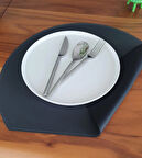 Adalinhome 2'li Çift Taraflı Deri Amerikan Servisi Runner Gri-Siyah