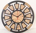 DEKORATİF JÜT İPLİ AHŞAP DUVAR SAATİ