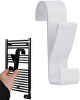Microcase Sert Plastik Çift Başlı Kalorifer Radyatör Peteğinden Havlu Bornoz Kurutma Askılığı 1 Adet - BEYAZ AL4994