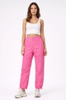 Aesco Paraşüt Kumaş Pantolon Bel Ve Paça Ayarlanabilir Lastikli Spor Pantolon - Pembe