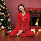 Aesco OwerSleep 1609 Kadın Uzun Kol Pijama Takımı