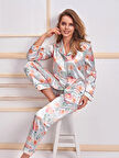 Aesco Nurteks 5654 kadin Saten Pijama Takımı
