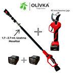 Olivka AES40 40 mm Akülü Budama Makası 2,7 mt. Uzatma Sapı ile beraber