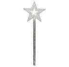 Yıldız Model Peri Asası Melek Asası Prenses Asası Metalize Gümüş Renk