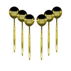 6 Pcs Gold Yemek Kaşık Seti