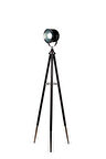 Ahşap üç ayaklı  Endüstriyel far model lambader siyah (ayaklar siyah)