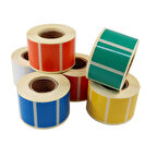 Renkli Zemin Baskılı Kuşe Rulo Etiket 50mm x 30mm 1000 Adet