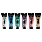 PROART HEAVY BODY PROFESYONEL YÜKSEK IŞILTILI METALİK BOYA 6'LI SET