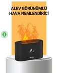 Modern Tasarımlı Alev Efektli LED Aromaterapi Hava Nemlendirici