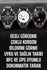 Akıllı Saat Titreşimli Amoled Ekran Uyku ve Sağlık Takibi Sesli Görüşme