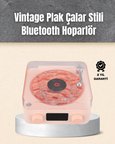 Retro Bluetooth Hoparlör – Yumuşak Gece Lambası ve Saat Göstergeli