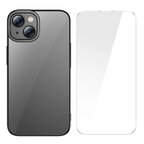 Northcity iPhone 14 Plus 6.7 Kılıf & Kırılmaz Cam Seti - Renkli Kenarlı Silikon Koruyucu