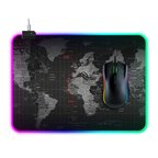 Northcity RGB Oyuncu Mouse Pad Dünya Haritalı 30x25 cm Led Işıklı – Kaymaz Tabanlı