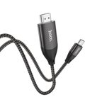 Northcity Type-C - HDMI 4K@30Hz Kablo - 2m Uzun Naylon Örgülü Ses-Görüntü Aktarım