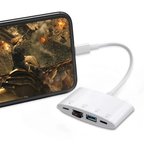 Northcity 4'ü 1 Arada Lightning USB Kamera Adaptörü iPhone - 3 Port + SD Kart Okuyucu