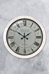 Hediyelik 36 Cm Beyaz Metal Antika Duvar Saati
