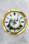 Hediyelik 36 Cm Gold Metal Dekoratif Duvar Saati